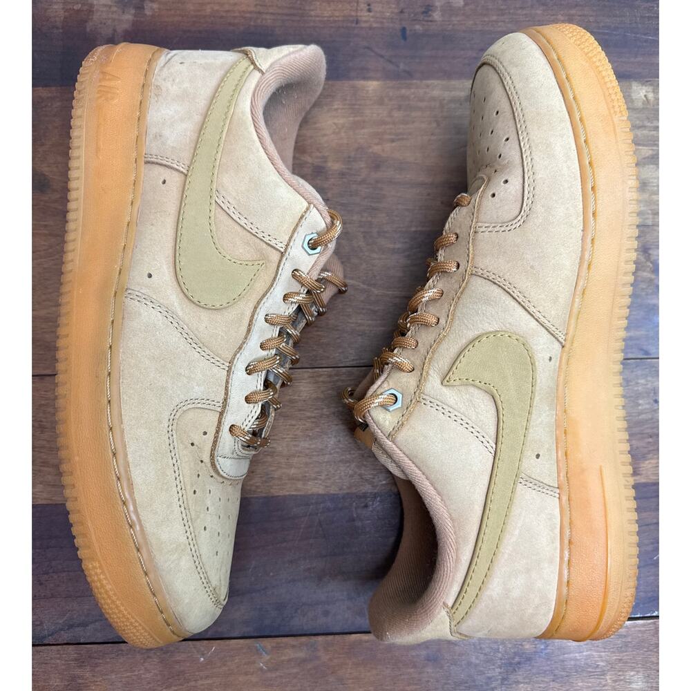 Nike Air Force 1 WB Low Sneakers Flax Wheat Gum Brown CJ9179-200 Men's Size 11